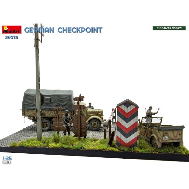 German Checkpoint. 3T Cargo Truck 3,6-36S &amp; Kfz.1 Type 170VK w/ Feldgendarmerie. BIG SET