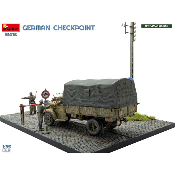 German Checkpoint. 3T Cargo Truck 3,6-36S &amp; Kfz.1 Type 170VK w/ Feldgendarmerie. BIG SET