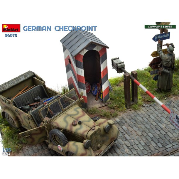 German Checkpoint. 3T Cargo Truck 3,6-36S &amp; Kfz.1 Type 170VK w/ Feldgendarmerie. BIG SET