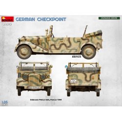 German Checkpoint. 3T Cargo Truck 3,6-36S &amp; Kfz.1 Type 170VK w/ Feldgendarmerie. BIG SET