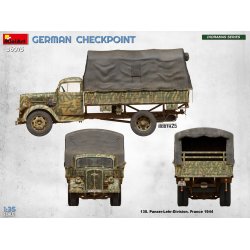 German Checkpoint. 3T Cargo Truck 3,6-36S &amp; Kfz.1 Type 170VK w/ Feldgendarmerie. BIG SET
