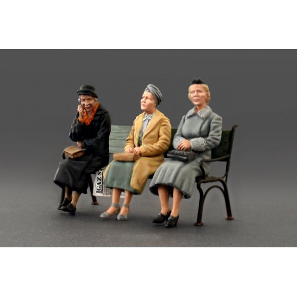 Siddende tyske passagerer, perioden ca. 1930erne-1940erne