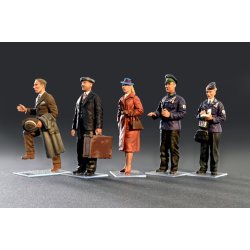 Sporvognspersonale og passagerer, perioden ca. 1930erne-1940erne