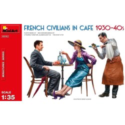 French Civilians in Cafe 1930-40S