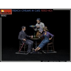 French Civilians in Cafe 1930-40S