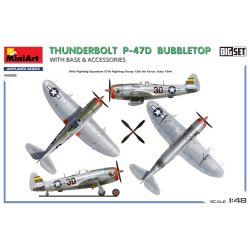 Thunderbolt P-47D Bubbletop with Base &amp; Accessories, BIG SET