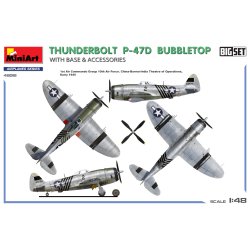 Thunderbolt P-47D Bubbletop with Base &amp; Accessories, BIG SET