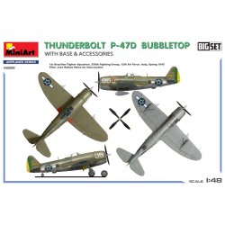 Thunderbolt P-47D Bubbletop with Base &amp; Accessories, BIG SET