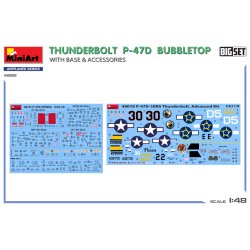 Thunderbolt P-47D Bubbletop with Base &amp; Accessories, BIG SET