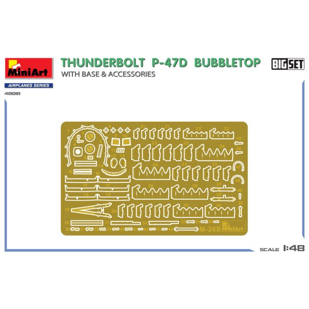Thunderbolt P-47D Bubbletop with Base &amp; Accessories, BIG SET