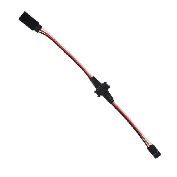 Magnetisk 3-polet stik med ledning og servo-stik, han + hun