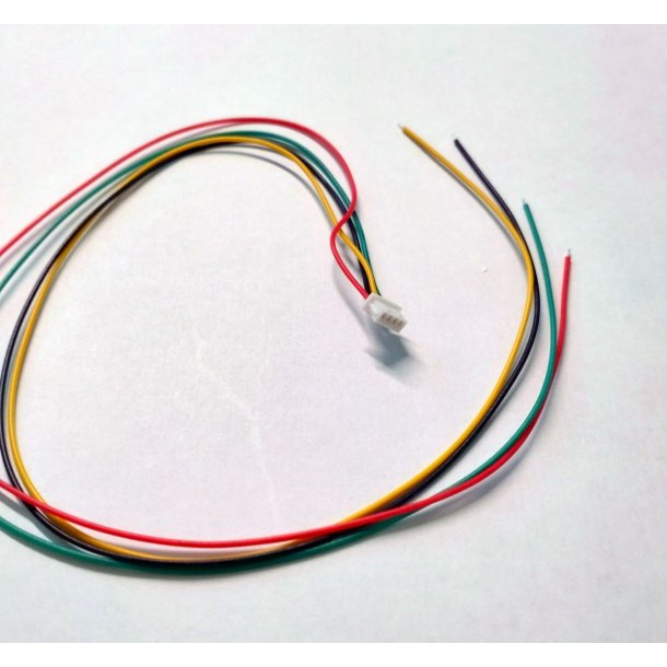 Micro JST-XH 1,25 mm 4-pin hun-stik med kabler, 300 mm