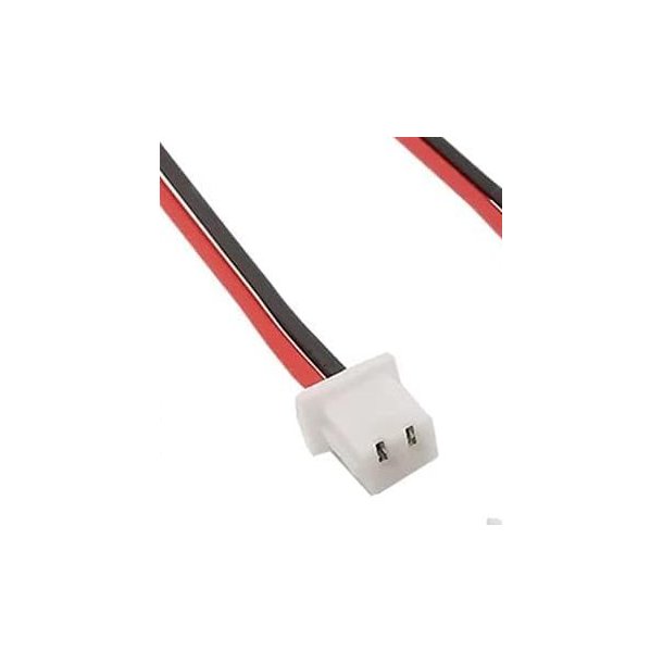 Micro JST-GH 1,25 mm 2-pin hun-stik + hun-stik med kabel, 10 cm