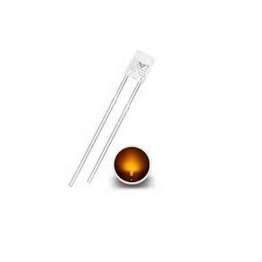 LED 2 x 3 x 4 mm flad, Gul/Klar