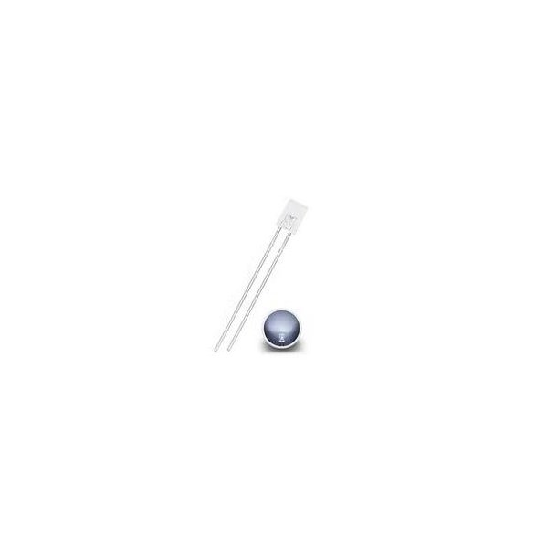 LED 2 x 5 x 7 mm flad, Hvid/Klar