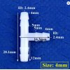 T-forbindelse til slange, 4 mm