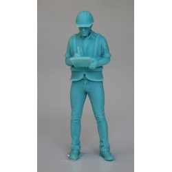 Arbejdsmand, formand med clipboard, skala 1/25