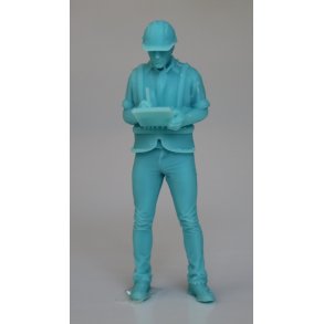 Arbejdsmand, formand med clipboard, skala 1/25