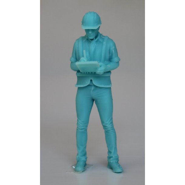 Arbejdsmand, formand med clipboard, skala 1/25