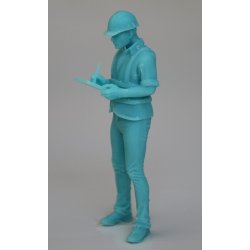 Arbejdsmand, formand med clipboard, skala 1/25