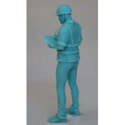 Arbejdsmand, formand med clipboard, skala 1/25