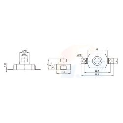 Afbryder, on/off (trykknap)