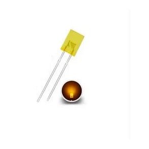 LED 2 x 5 x 7 mm flad, Gul