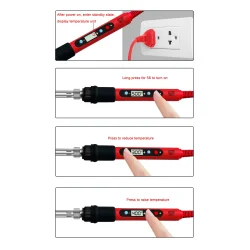 Loddekolbe-s�t DeLuxe 80W, justerbar temperatur og digital visning