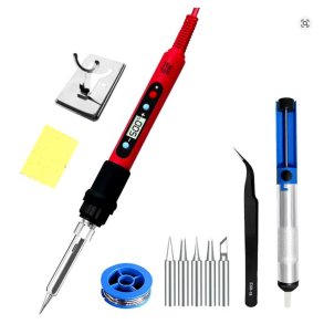 Loddekolbe-s�t DeLuxe 80W, justerbar temperatur og digital visning