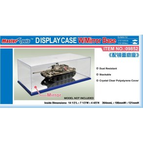 Udstillingsmontre med spejl - 364 x 186 x 121 mm