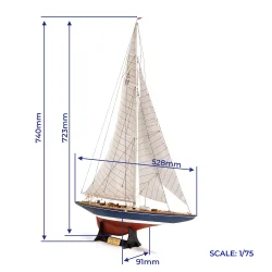 Endeavour Yacht Model - 1934 America�s Cup, skala 1/75