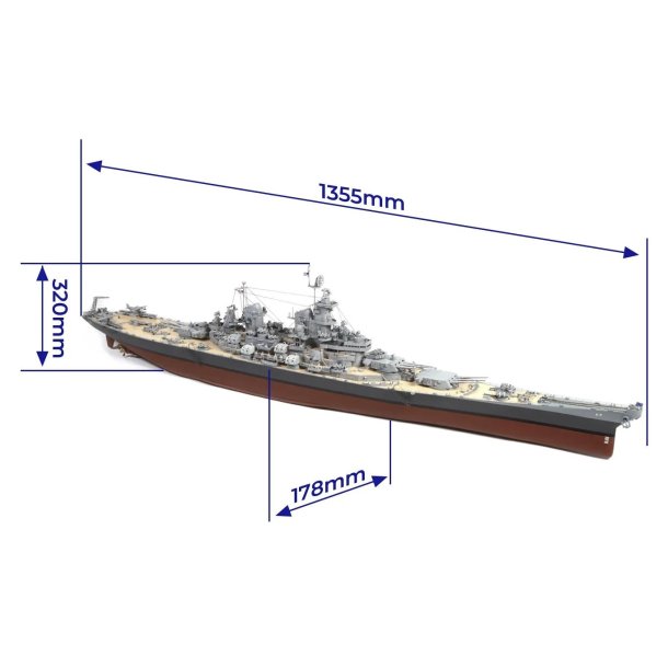 USS Missouri (BB-63), skala 1/200