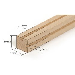 Lister med not til montre, 4 stk.