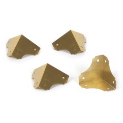 Messinghjrner til montre, 4 stk.