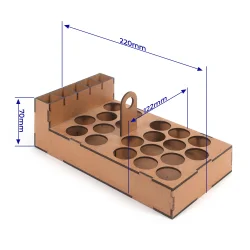 Model til opbevaring af maling og pensler