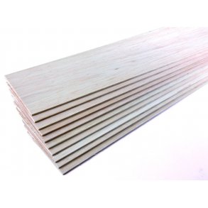 Balsaplade, 4,0 x 100 x 1000 mm
