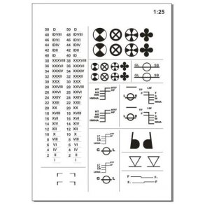 Sorte dybdegangsmrker, plimsollermrker - 1/25