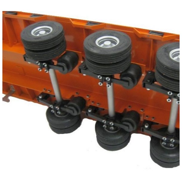 Traileraksel med luftaffjedringsattrap