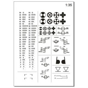 Sorte dybdegangsmrker, plimsollermrker - 1/35