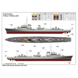 German Zerst&ouml;rer Z-43, 1944, skala 1/350