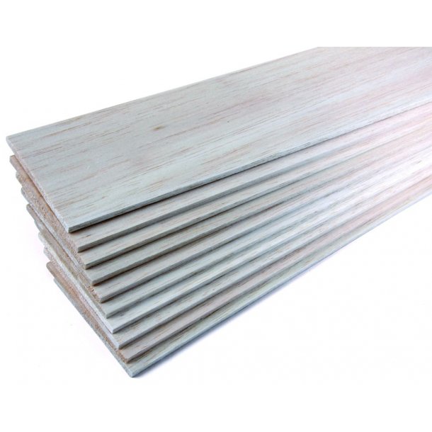 Balsaplade, 15,0 x 100 x 1000 mm