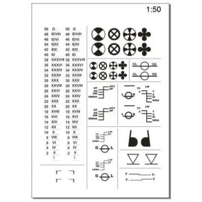 Sorte dybdegangsmrker, plimsollermrker - 1/50