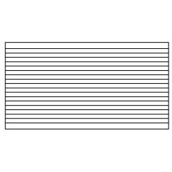 PVC-plade stor klar matteret vandret blge, 1,1 mm