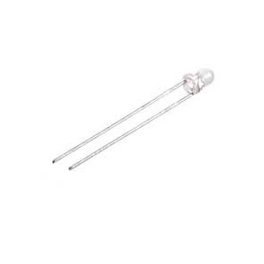 LED Ø3 mm, Klar/Rødt lys