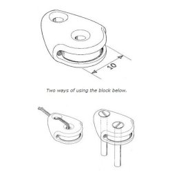 Blok med kuglelejer 10 mm
