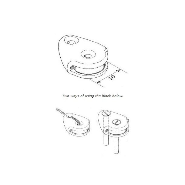 Blok med kuglelejer 10 mm