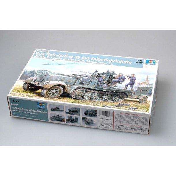 German 2cm Flakvierling 38 with Sd. Anh&auml;nger