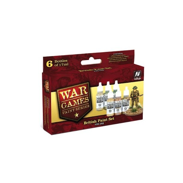 Vallejo Set 70153: WWII Wargames British Paint Set