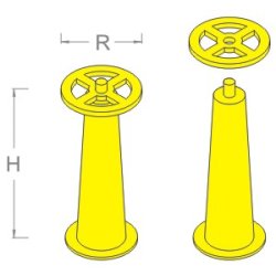 Dampventil, 6,5 x 2,8 mm, 8 stk
