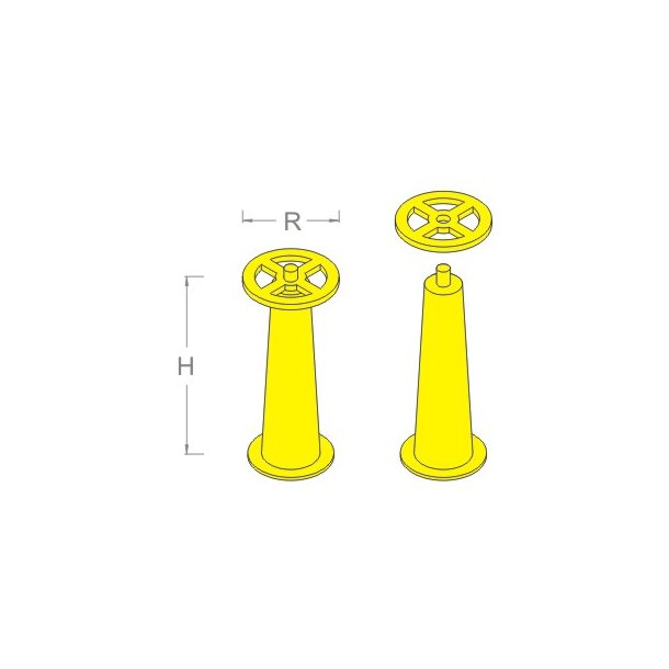 Dampventil, 6,5 x 2,8 mm, 8 stk